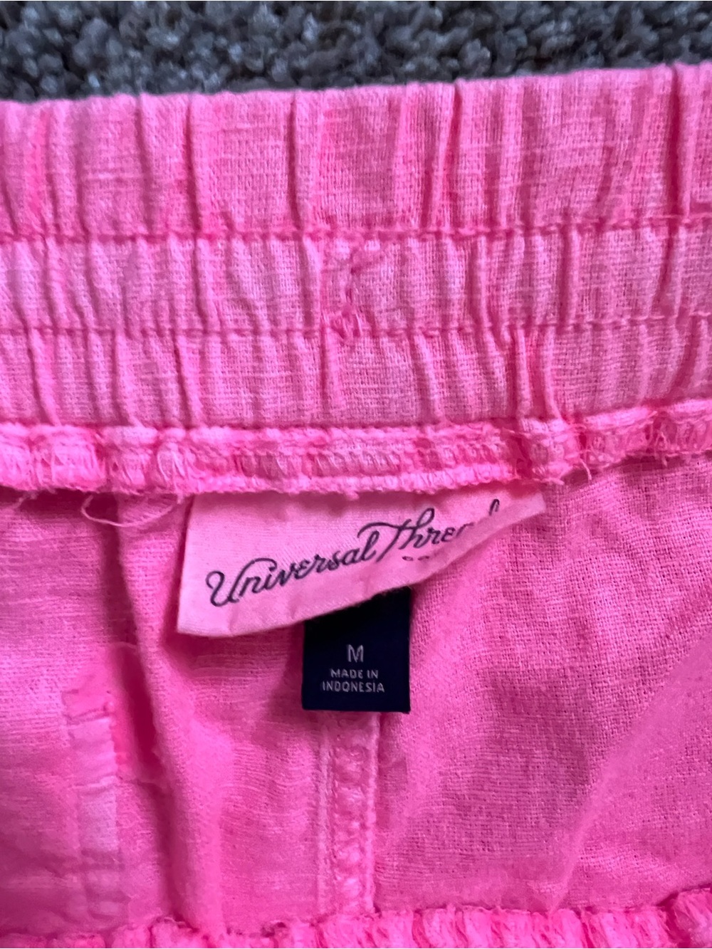 Universal Thread Bright Pink Linen Blend Drawstring Shorts Size Medium - Picture 4 of 4